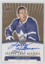 2017 Upper Deck Toronto Maple Leafs Centennial Leaf Marks Larry Hillman Auto 1d5