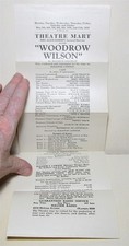 1930 program for Woodrow Wilson play, Theatre Mart, Los Angeles