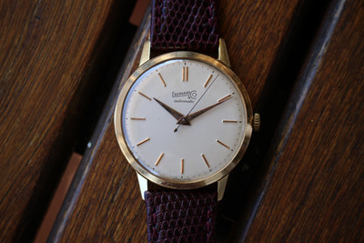 Eberhard Vintage Watch Time Only 18kt Gold Automatic
