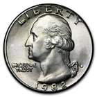 1982 -D George Washington NGC MS-66 BU CLAD 25c UNCIRCULATED #052-4
