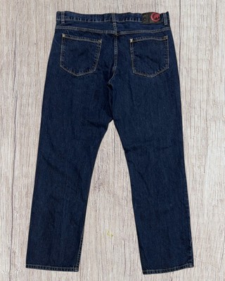 Ecko Unltd Authentic Raw 72 Slim Straight Fit Blue Denim Mens Jeans Size 38 x 34