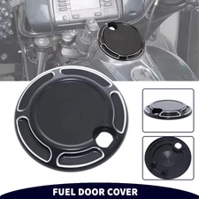 Aluminum Fuel Gas Tank Door Cover Cap For Harley Road Street Tour Glide FLHX