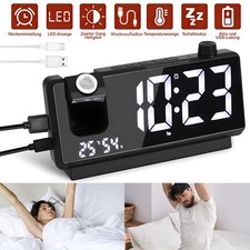 Wecker Digitaluhr Timer USB mit Temperatur Luftfeuchtigkeit für Nachttisch