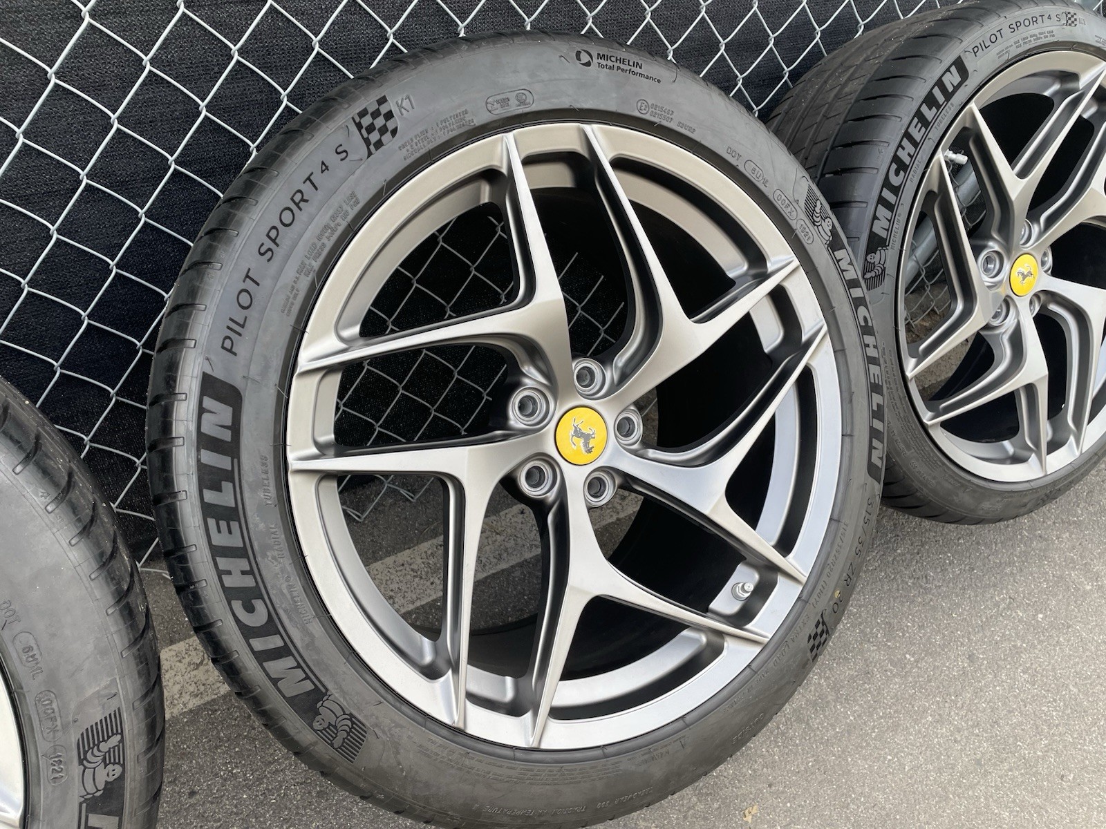 20” Ferrari 812 OEM Wheels And Tires Very Clean Genuine Satin Gray Color PERFECT