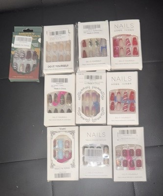 Press On Nails - Do It Yourself - 10 Different Packages With Different Designs