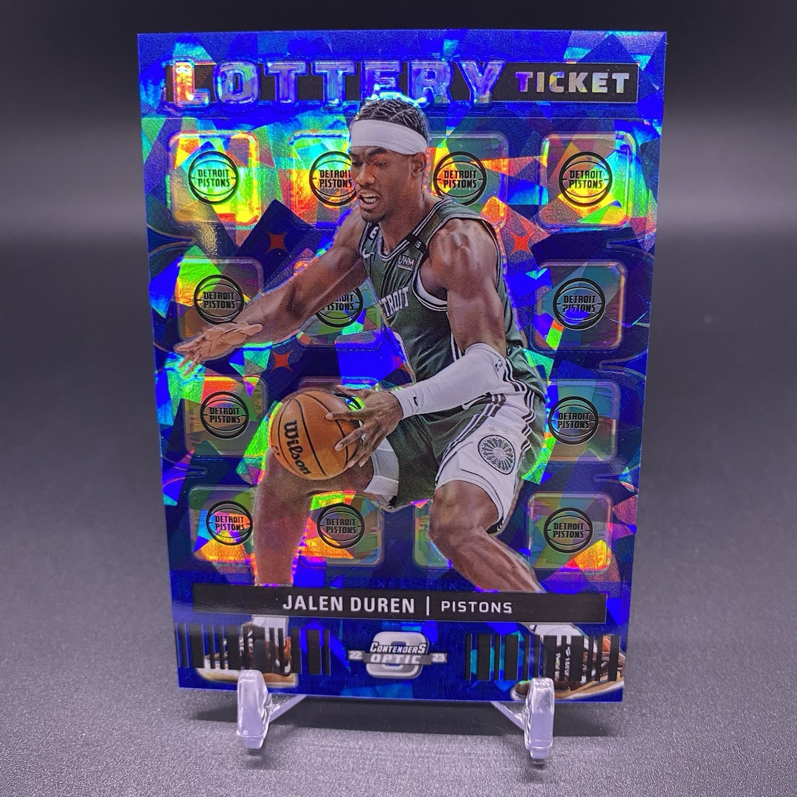 #/75! 🚨2022-23 Panini Contenders Optic Jalen Duren RC Lottery Ticket Rookie #13