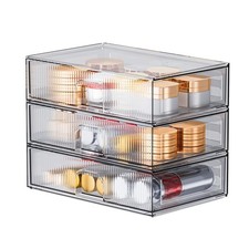 Stackable Storage Drawer, 3 Piece Acrylic Organiser for Cosmetics and Beauty ...
