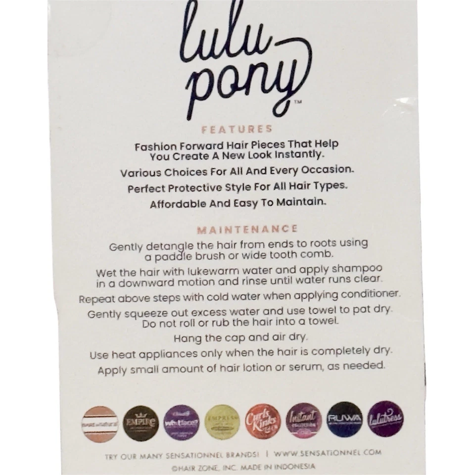 SENSATIONNEL LULU PONY COLA DE CABALLO SINTÉTICA - NANA - Color T3/27 Foto 3 de 4