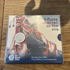 2015 UK Royal Mint Royal Navy First World War £2 BU Two Pound Coin Pack Sealed