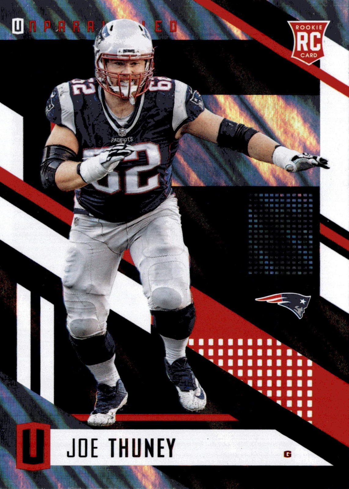 2017 Panini Unparalleled #5 Joe Thuney Mega Moon Lava RC Patriots