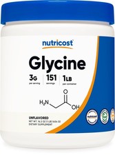 Nutricost Glycine Powder 1lb - Non-GMO, Gluten-Free Amino Acid Supplement