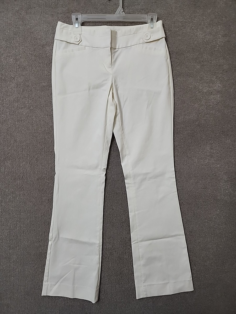 white dress pants ladies Women's White Stretch Suit Separates Pants