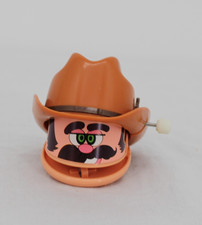Vintage TOMY Wind Up Cowboy Hat Toy Singapore Small Brown Orange Windup Walker