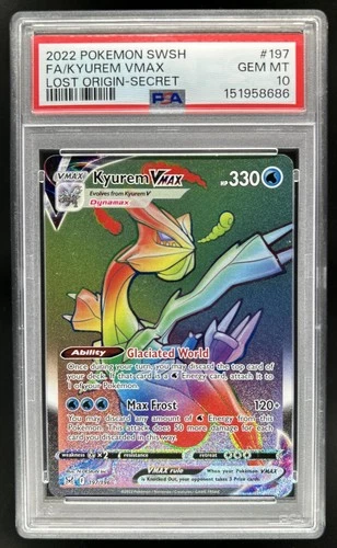 2022 Pokemon SWSH Lost Origin Kyurem VMAX Secret Rare #197/196 PSA 10 GEM MINT