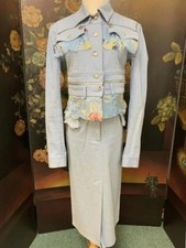 Christian Dior Set Up Denim Light Blue Size F40 Vintage Authentic Used