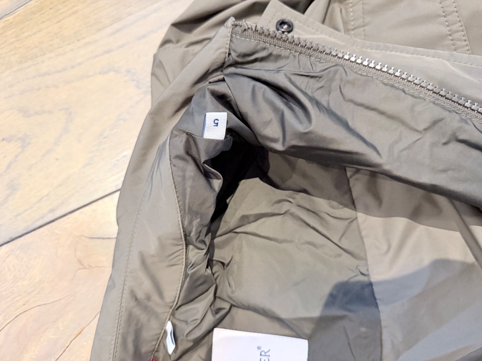 Moncler khaki green men's nylon Field Jacket size 5 thumbnail 4