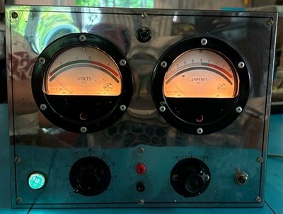 Vintage Republic Aviation QVS DC Volt Amp Meter Power Supply Unit Tested Works