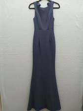Lulus Women's Sheath Maxi Dress XS Blue Solid Sleeveless