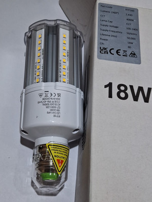 LED Maislampe E27 4000K 18W Teilenr. RTF160