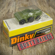 Dinky 680 Speedwheels, Ferret Armoured Car, Military Daimler Scout Vehicle