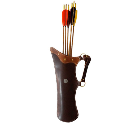 Leather Arrow Holder Quiver AF Archery 53cm Waist Belt Lightweight Portable