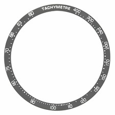 BEZEL INSERT FOR 43MM TAG HEUER CARRERA CV2A10 DAY DATE AUTO CHRONOGRAPH GREY