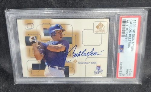 1999 SP Signature Edition Carlos Beltran Auto Rookie RC PSA 9 MINT Low Pop HOF