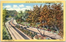 Postcard - Arroyo-Seco Parkway, U. S. Highway 66 - California
