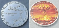 Enola Gay Silver Coin Nuclear Bomb I Einstein World War II Japan USA Fire Plane
