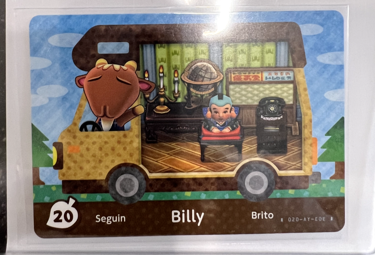 20 Billy 20 Animal Crossing Welcome Amiibo New Leaf RV Series Card