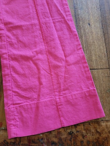 Habitual Womens 8 Hot Pink Pintuck Flared Linen Cotton Blend Pants Boho NWT B7 - Picture 6 of 8