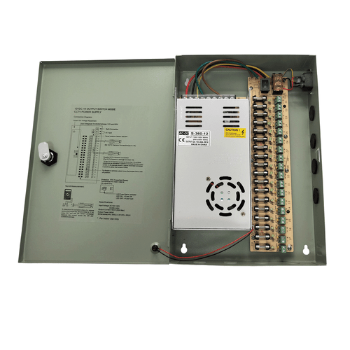 18CH 30A Security Camera Power Supply Box 12VDC Distribution for CCTV