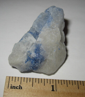 1.5'' RARE SMALL NATURAL ROUGH DUMORTIERITE & QUARTZ CRYSTAL FROM BRAZIL 26.9g *1