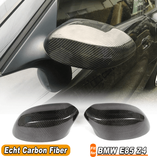 Für BMW Z4 E85 2002-08 Add-on Carbon Spiegelkappen Außenspiegel Mirror Cover Cap - 第 1/9 張圖片