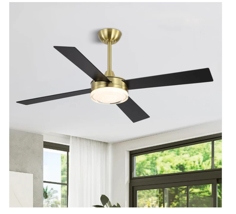 52 Inch DC Ceiling Fan with Lights and Remote, 3CCT, Modern Ceiling Fan with Rip - Image 2 of 4