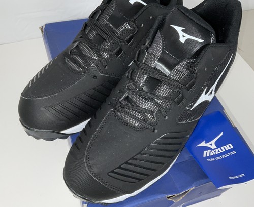 NIB Women’s Mizuno 9 Spike Adv Sweep 4 Metal Softball Cleats Shoes Black Size 12 - 第 3/8 張圖片