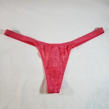 Victoria's Secret PINK Wink Bling Lace Micro Thong Medium Double Bubble Pink