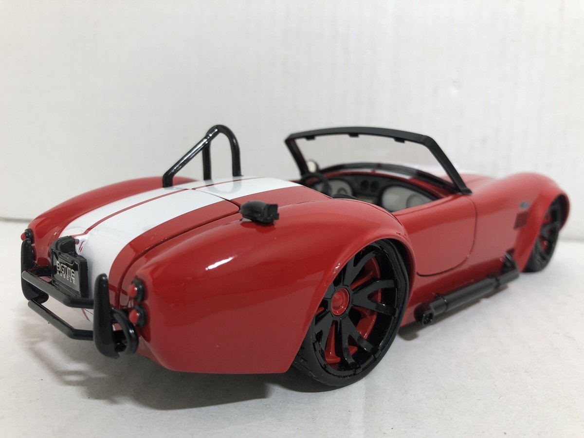 新品　Muscle 1965 Shelby Cobra 1/24 Red JADA BIGTIME BTM 1965 SHELBY COBRA 427 S/C RED WITH WHITE 1