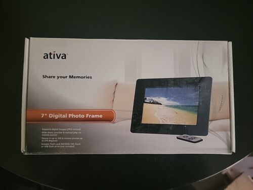 ATIVA 7" Digital Photo Frame with Remote Control Share your memories BRAND NEW