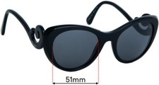 SFx Replacement Sunglass Lenses Fits Prada Vpr06q - 51mm Wide