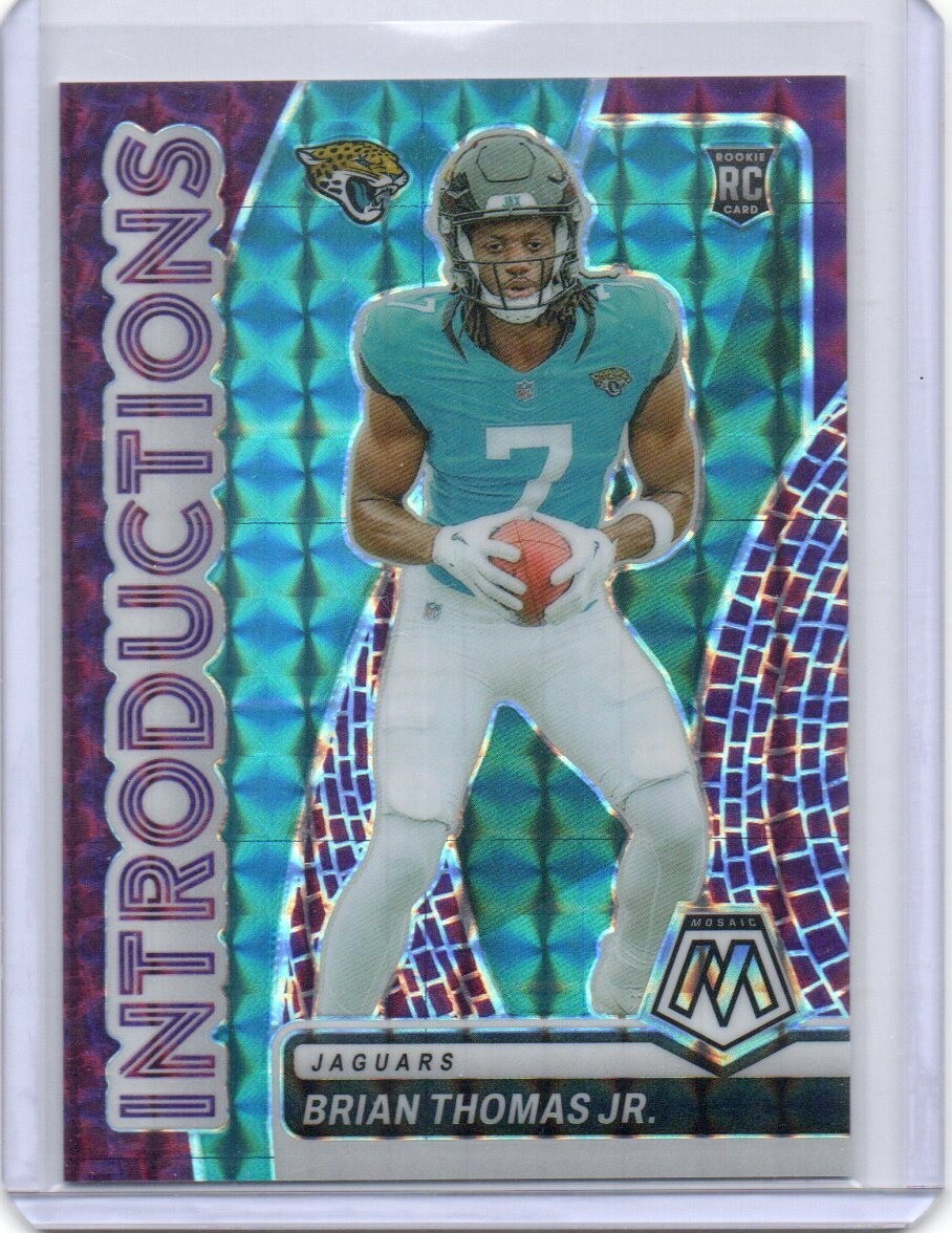 2024 Panini Mosaic - BRIAN THOMAS JR (RC) Rookie Introductions Purple 21/49