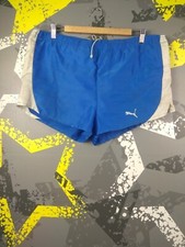 Puma Vintage Football Soccer Beach Running Shorts Blue Nylon Men Size L ig93