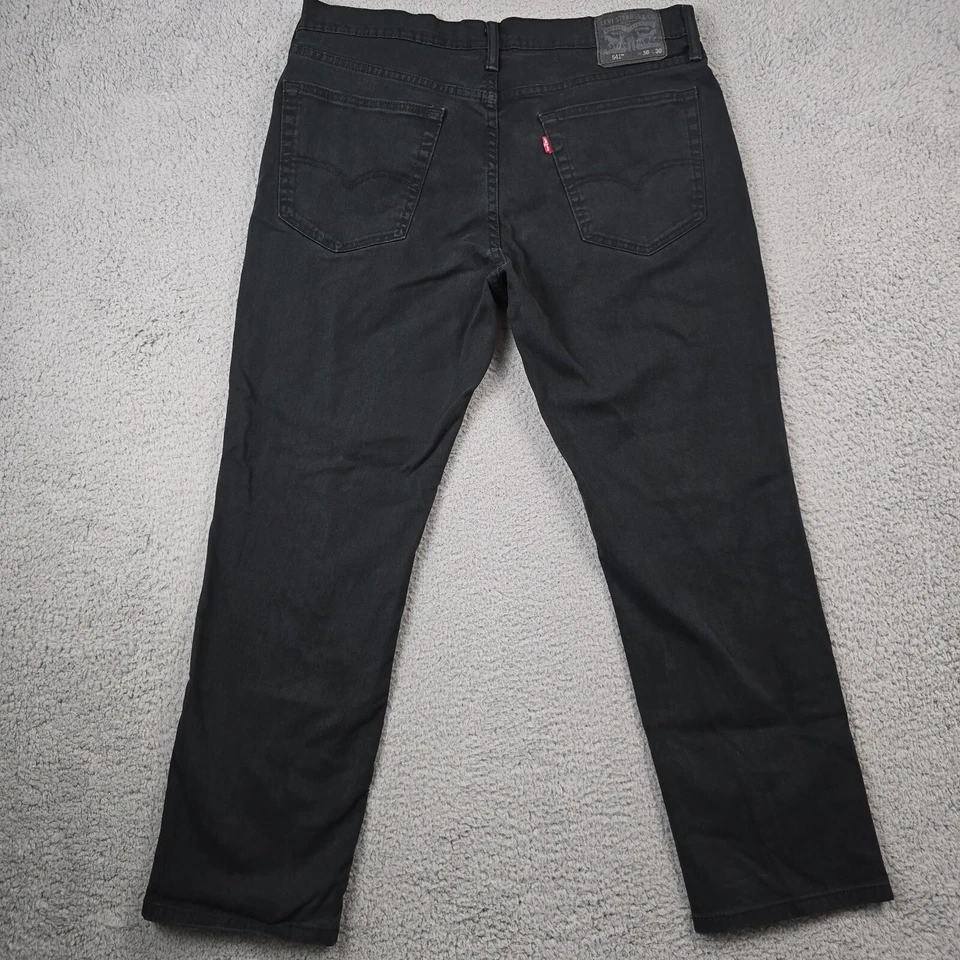 Pantalones de mezclilla Levi's 541 para hombre 36 X 30 negros retro aire libre hip hop rectos elásticos Foto 3 de 4