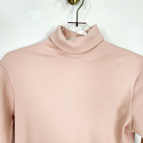 Maglione ZARA rosa chiaro collo tartaruga a costine ragazza 13 -14 pullover loungewear - Foto 3 di 6