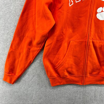 Clemson Tigers Hoodie Adult Size Medium Orange Long Sleeve