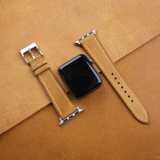 Cowskin Golden Babele Leather Apple Watch Band 38mm 40mm 41mm 42mm 44mm 45mm