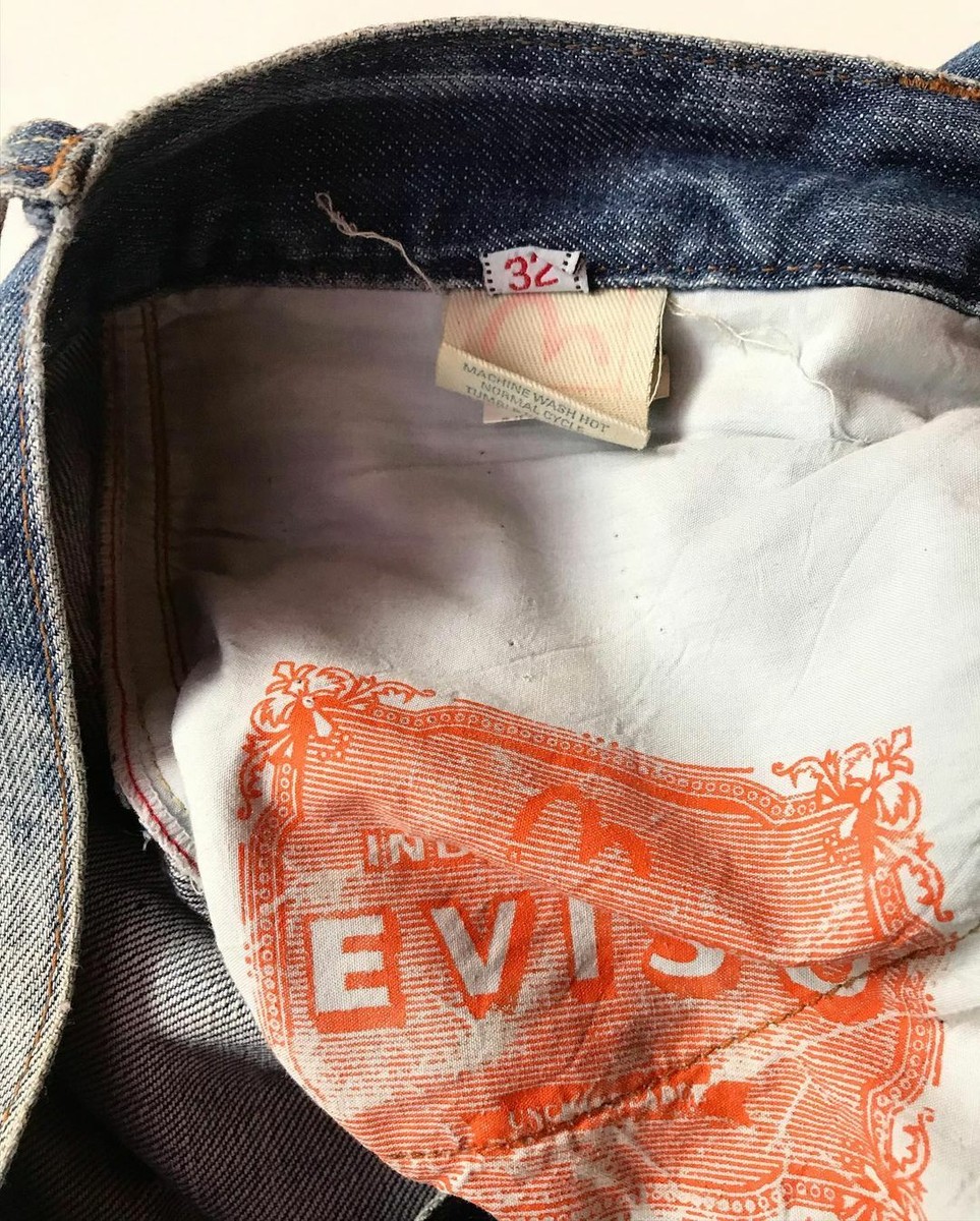 MENS EVISU JEANS Embroidered denim blue with buckle sizes 28 | eBay