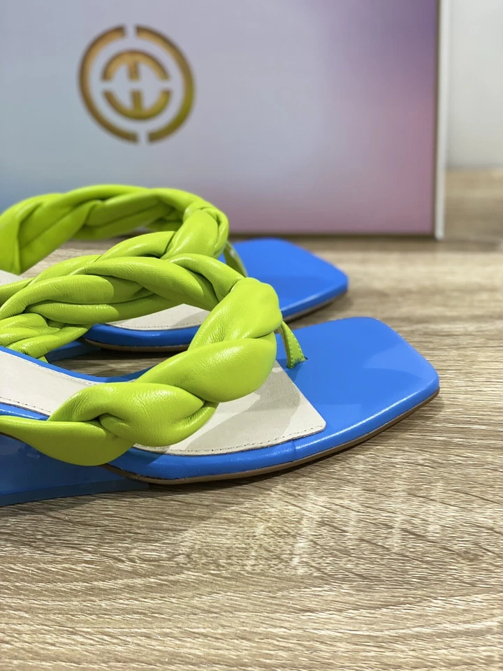 Cecelia New York Sandalo Donna Verde Casual Luxury Woman Sandal 38.5 - Imagen 4 de 4