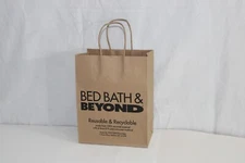 NEW! BED BATH & BEYOND/buy buy BABY Small Reusable Brown Paper SHOPPING BAG