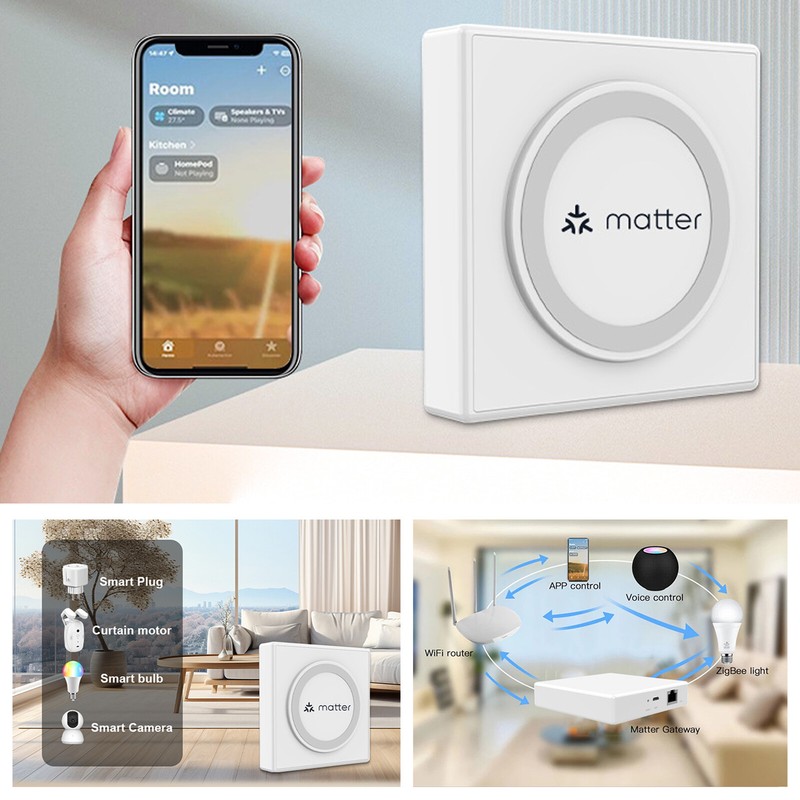 Matter Thread Hub Zigbee Tuya Smart Home Bridge Matter Gateway Hub